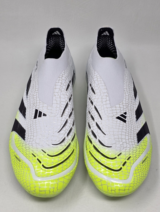 Adidas Predator Elite Laceless FG Men Size 12.5 White Green Soccer Cleats JI1075 main image 9